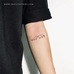 Elephant Family Temporary Tattoo (Set Of 3)