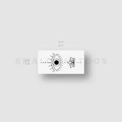 Eye Lotus Temporary Tattoo By 1991.ink (Set Of 3) -Da Vinci Shop eye lotus st
