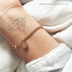 Fine Line Diamond Temporary Tattoo (Set Of 3) -Da Vinci Shop fine line diamond temporary tattoo