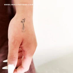 Flower In A Bottle Temporary Tattoo By Tukoi (Set Of 3)