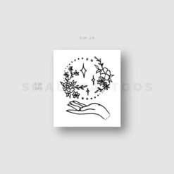 Flower Hand Temporary Tattoo By Tukoi (Set Of 3) -Da Vinci Shop flower hand st
