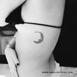 Flower Moon Temporary Tattoo (Set Of 3) -Da Vinci Shop flower moon big temporary tattoo
