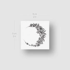 Flower Moon Temporary Tattoo (Set Of 3) -Da Vinci Shop flower moon tatteco temporary tattoo