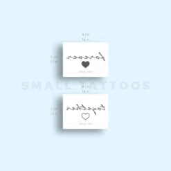 Matching Forever Together Temporary Tattoo (Set Of 3+3) -Da Vinci Shop forever together st 1