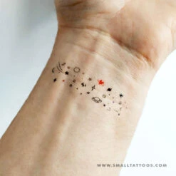 Galaxy Temporary Tattoo (Set Of 3) -Da Vinci Shop galaxy tatteco temporary tattoo
