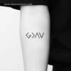 God Is Greater Than My Highs And Lows Symbol Temporary Tattoo (Set Of 3) -Da Vinci Shop god is greater than my highs and lows temporary st bw
