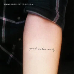 Good Vibes Only Temporary Tattoo (Set Of 3) -Da Vinci Shop good vibes only temporary tattoo