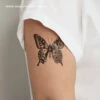 Half Floral Butterfly Temporary Tattoo (Set Of 3) -Da Vinci Shop half butterfly half flowers