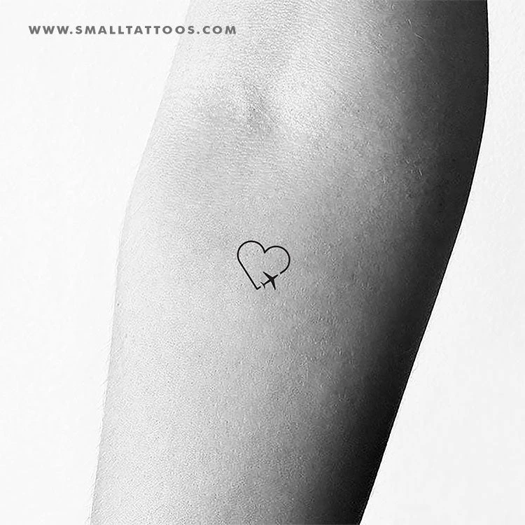 Traveller Heart Temporary Tattoo (Set Of 3) 3 Traveller Heart Temporary Tattoo (Set Of 3)