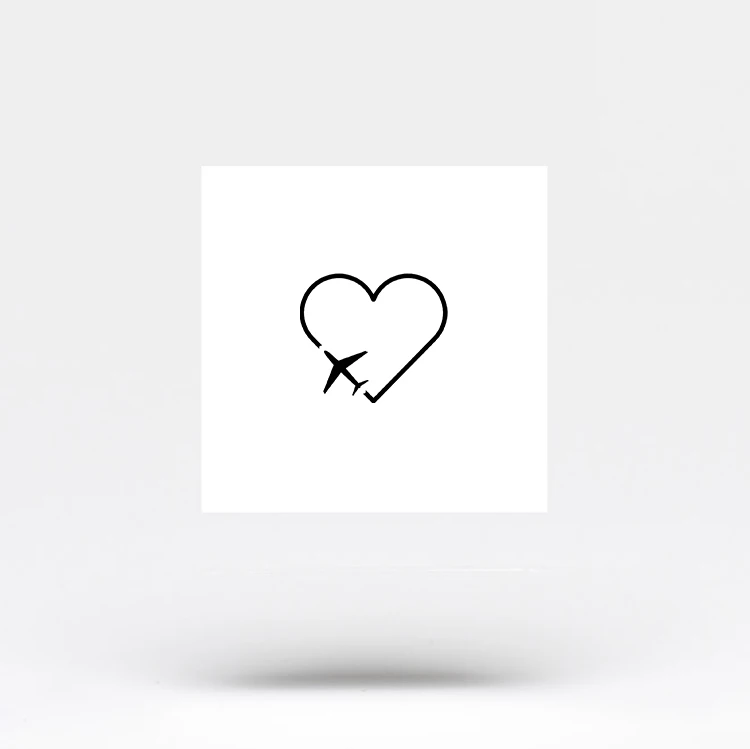 Traveller Heart Temporary Tattoo (Set Of 3) 5 Traveller Heart Temporary Tattoo (Set Of 3) - Image 3