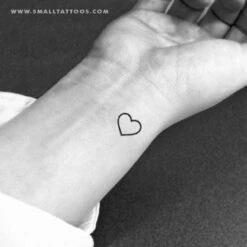 Small Heart Outline Temporary Tattoo (Set Of 3) -Da Vinci Shop heart outline temporary tattoo 2