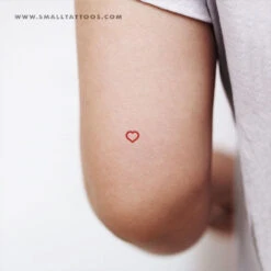 Tiny Red Heart Outline Temporary Tattoo (Set Of 3) 10 Tiny Red Heart Outline Temporary Tattoo (Set Of 3) -Da Vinci Shop heart red outline temporary tattoo tatteco 6bd04eff 9df3 47da b801 97c570179ca6
