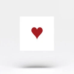 Hearts Suit Temporary Tattoo (Set Of 3) -Da Vinci Shop heart temporary