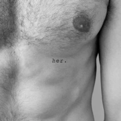 'her.' Temporary Tattoo (Set Of 3) -Da Vinci Shop her 2