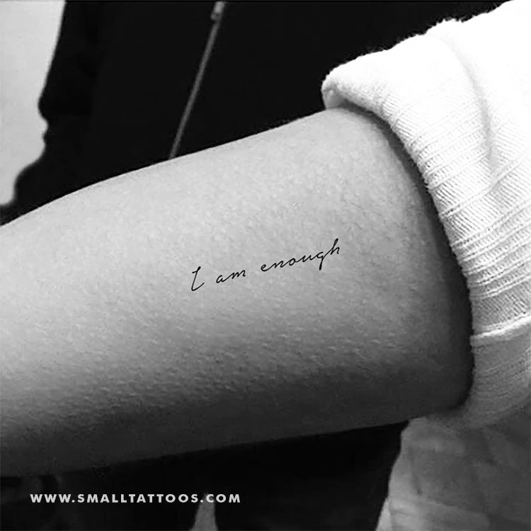 I Am Enough Temporary Tattoo (Set Of 3) 4 I Am Enough Temporary Tattoo (Set Of 3) - Image 2