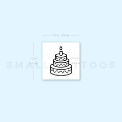 Birthday Cake Temporary Tattoo (Set Of 3) -Da Vinci Shop image1 st 750px 053a5219 9367 4bad 8b44 e8203f02e14e