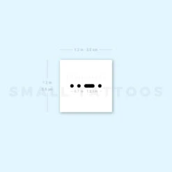 Morse Code L Temporary Tattoo (Set Of 3) -Da Vinci Shop image1 st 750px 1c3e4dd8 e876 4b0c 9302 5dfb57720441