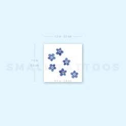 Six Forget-me-not Flowers Temporary Tattoo (Set Of 3) -Da Vinci Shop image1 st 750px 1f7c28c2 53b8 4d7f a8dd 841fe8910a88