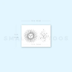 Happy Sun, Sleepy Moon Temporary Tattoo (Set Of 3) -Da Vinci Shop image1 st 750px 29110304 b7dd 4bdb 93c3 c8968fdc325e