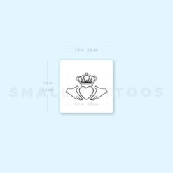 Small Claddagh Temporary Tattoo (Set Of 3) -Da Vinci Shop image1 st 750px 2cc93056 690e 4e0e 8948 b3855d3b7130