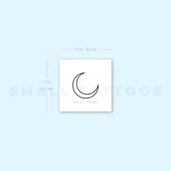Moon Crescent Outline Temporary Tattoo (Set Of 3) -Da Vinci Shop image1 st 750px 2e845156 e255 4915 9ac1 a7e1e29d431d