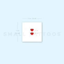 Two Red Hearts Temporary Tattoo (Set Of 3) -Da Vinci Shop image1 st 750px 44cb34c8 867d 4870 8b7e c036564ccb84
