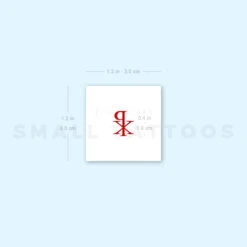 Red Chi Rho Temporary Tattoo (Set Of 3) -Da Vinci Shop image1 st 750px 45373290 2289 441f 9b8b e9ee79cc8240