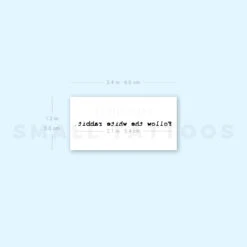 Follow The White Rabbit. Temporary Tattoo (Set Of 3) -Da Vinci Shop image1 st 750px 45ca544a bf2b 40ab a7bd 071ef5e66e3e
