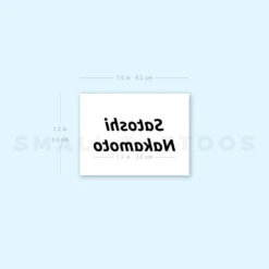 Satoshi Nakamoto Temporary Tattoo (Set Of 3) -Da Vinci Shop image1 st 750px 53de359f 34f5 4afa a955 8e175558a61d