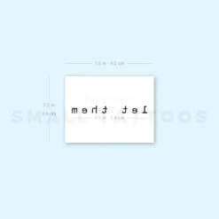 Typewriter Font Let Them Temporary Tattoo (Set Of 3) -Da Vinci Shop image1 st 750px 58d3e928 2ea8 4b01 92c4 4c0a00871c3f