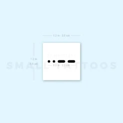 Morse Code Z Temporary Tattoo (Set Of 3) -Da Vinci Shop image1 st 750px 5e851f3d 8543 4d90 9dfd 8f89782fe47d