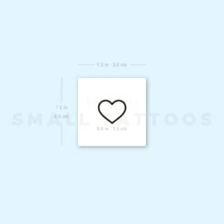 Little Heart Outline Temporary Tattoo (Set Of 3) -Da Vinci Shop image1 st 750px 5f1f1240 e7c7 475b b0f1 1e669d89df8a