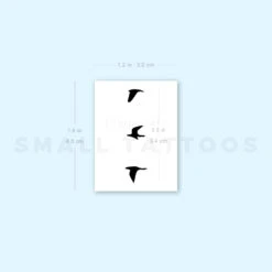 3 Small Flying Birds Temporary Tattoo (Set Of 3) -Da Vinci Shop image1 st 750px 611b908b 2c31 4727 99a6 09798af5a42a