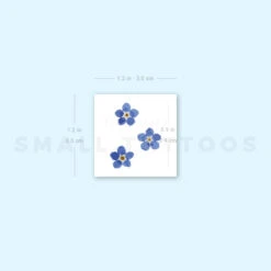 Three Forget-me-not Flowers Temporary Tattoo (Set Of 3) -Da Vinci Shop image1 st 750px 6fed3155 9258 44be a211 601d9ce25abf
