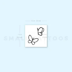 Minimalist Two Butterflies Temporary Tattoo (Set Of 3) -Da Vinci Shop image1 st 750px 75d30b99 8ffe 4317 a736 6ca79c507d96