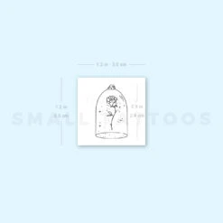 Small Rose In A Glass Dome Temporary Tattoo (Set Of 3) -Da Vinci Shop image1 st 750px 795b62dc bfca 4ff2 93d8 6f34768ffcef