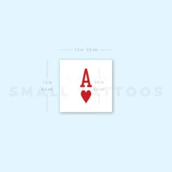 Ace Of Hearts Temporary Tattoo - Set Of 3 -Da Vinci Shop image1 st 750px 850cac18 fae4 4f4c a381 46b5836f47ed