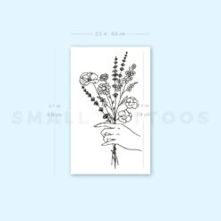Hand Holding Flowers Temporary Tattoo (Set Of 3) -Da Vinci Shop image1 st 750px 86ca243b 77fc 4c39 a2b5 865530121af9