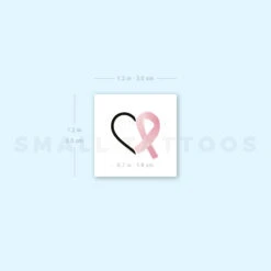Heart & Cancer Awareness Ribbon Temporary Tattoo (Set Of 3) -Da Vinci Shop image1 st 750px 86ef7c6f 8b64 4c22 a004 e13ca1997b22