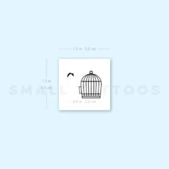 Bird Cage Temporary Tattoo (Set Of 3) -Da Vinci Shop image1 st 750px 8aea698c 8637 4c6e 8c5d caca8fa97065