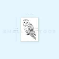 Barn Owl Temporary Tattoo (Set Of 3) -Da Vinci Shop image1 st 750px 8db0e642 63e8 4e1a 90b1 fa807ec3fa4d