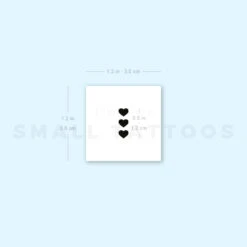 Three Tiny Black Hearts Temporary Tattoo (Set Of 3) -Da Vinci Shop image1 st 750px 8ec97d11 6601 492b 9a37 3eca095289b5