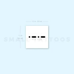 Morse Code C Temporary Tattoo (Set Of 3) -Da Vinci Shop image1 st 750px 8ef1dfd2 76ea 4b77 b127 285947db1c58