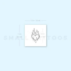 Flaming Heart Temporary Tattoo - Set Of 3 -Da Vinci Shop image1 st 750px 9d984c2c d248 4146 85ac 2f86963210a2