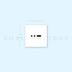 Morse Code D Temporary Tattoo (Set Of 3) -Da Vinci Shop image1 st 750px a0a29b09 a3b8 4a67 a164 67b39f4294d3