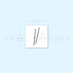 Drumsticks Temporary Tattoo (Set Of 3) -Da Vinci Shop image1 st 750px a7697b21 e39a 4386 86be b1817f6b308a