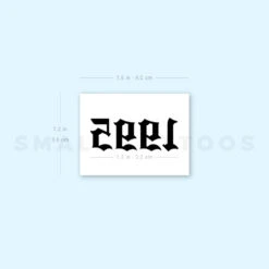 Gothic 1995 Birth Year Temporary Tattoo - Set Of 3 -Da Vinci Shop image1 st 750px a8411c0b 5238 4a71 8e36 83fa5f3010a3