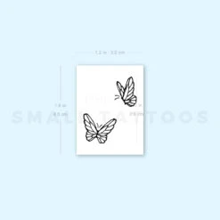 Delicate Butterfly Duo Temporary Tattoo (Set Of 3) -Da Vinci Shop image1 st 750px a98ec785 0bdc 4a40 8b35 c381e0ae2ee1