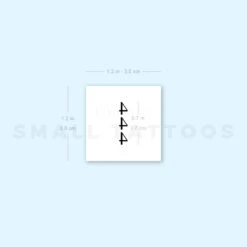 Small Vertical 444 Temporary Tattoo (Set Of 3) -Da Vinci Shop image1 st 750px ac1fdc05 3f43 4c82 8555 8f6c36635155