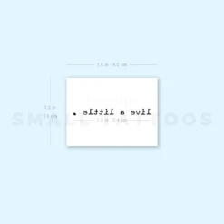 Live A Little Temporary Tattoo (Set Of 3) -Da Vinci Shop image1 st 750px b19bbe13 fd60 4a87 be2a d6fc624e17c0